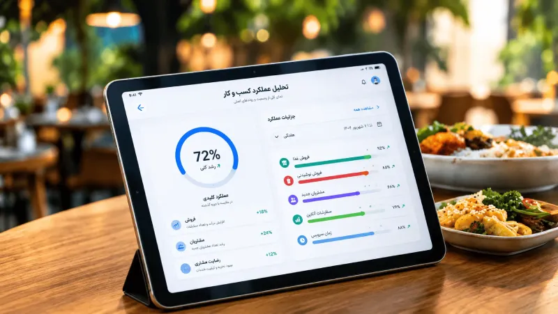 نمای داشبورد سیستم ارزیابی هوشمند کسب‌وکار